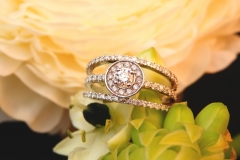 Bague multi-diamants, or blanc 18K