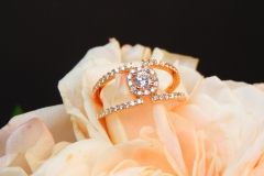 Bague multidiamants, or rose 18K