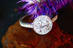 Bague diamants, or blanc 18K