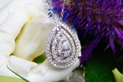 Pendentif multidiamants, or blanc 18K